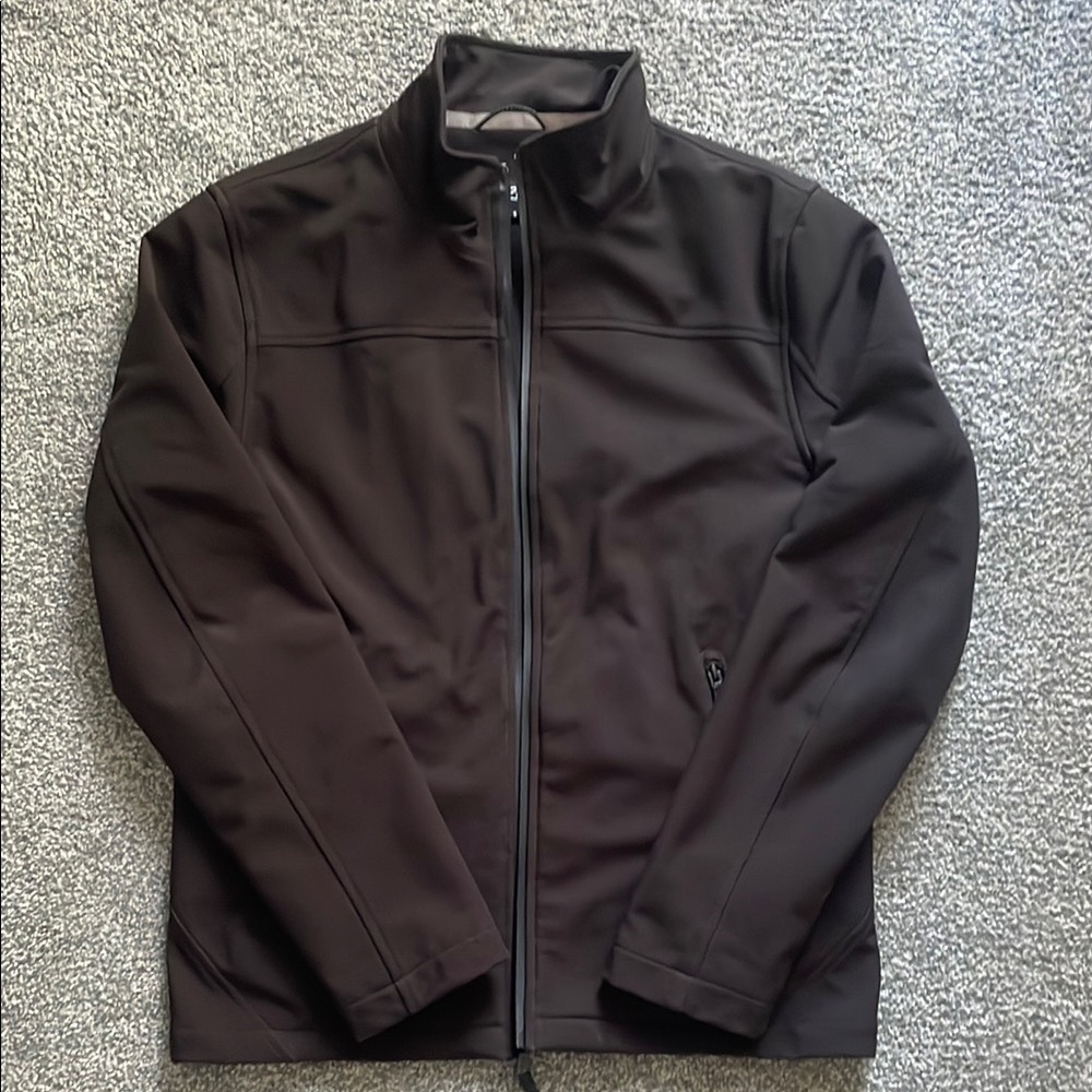 Black Rivet Black Jacket with Stand-Up Collar